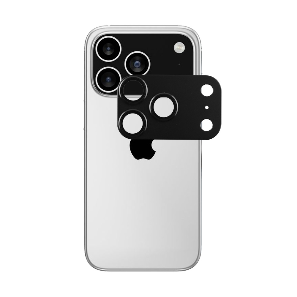 VOLTE-TEL CAMERA GLASS COVER IPHONE 17 PRO 6.3" 9H 0.30MM 3D AR ALUMINIUM-ELECTROPLATING FRAME BLACK - Image 5