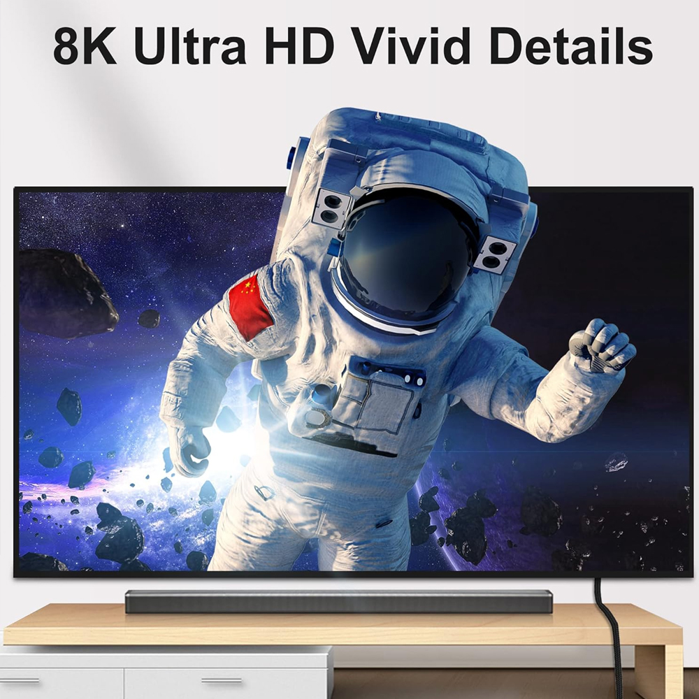 NSP N30 DISPLAY PORT CABLE TO DISPLAY PORT V1.4 8K/60HZ 4K/144HZ 2K/165HZ V.DP1.4 1.5m GREY - Image 3