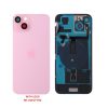 FOR IPHONE 15 PLUS BATTERY COVER + CAMERA LENS + METAL PLATE + FLASHLIGHT + CHARGING FLEX + NFC PINK
