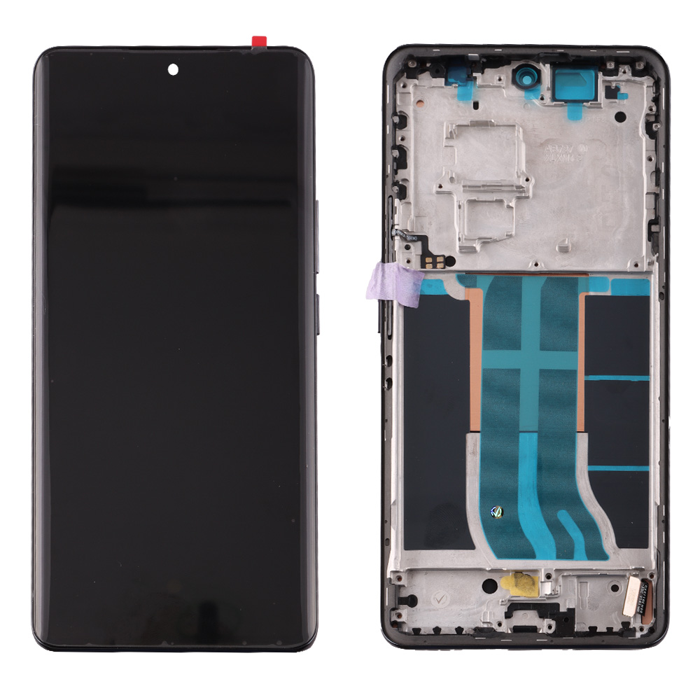 REALME 12 PRO 5G/REALME 12 PRO PLUS 5G ΟΘΟΝΗ + TOUCH SCREEN + LENS + FRAME SOFT OLED BLACK