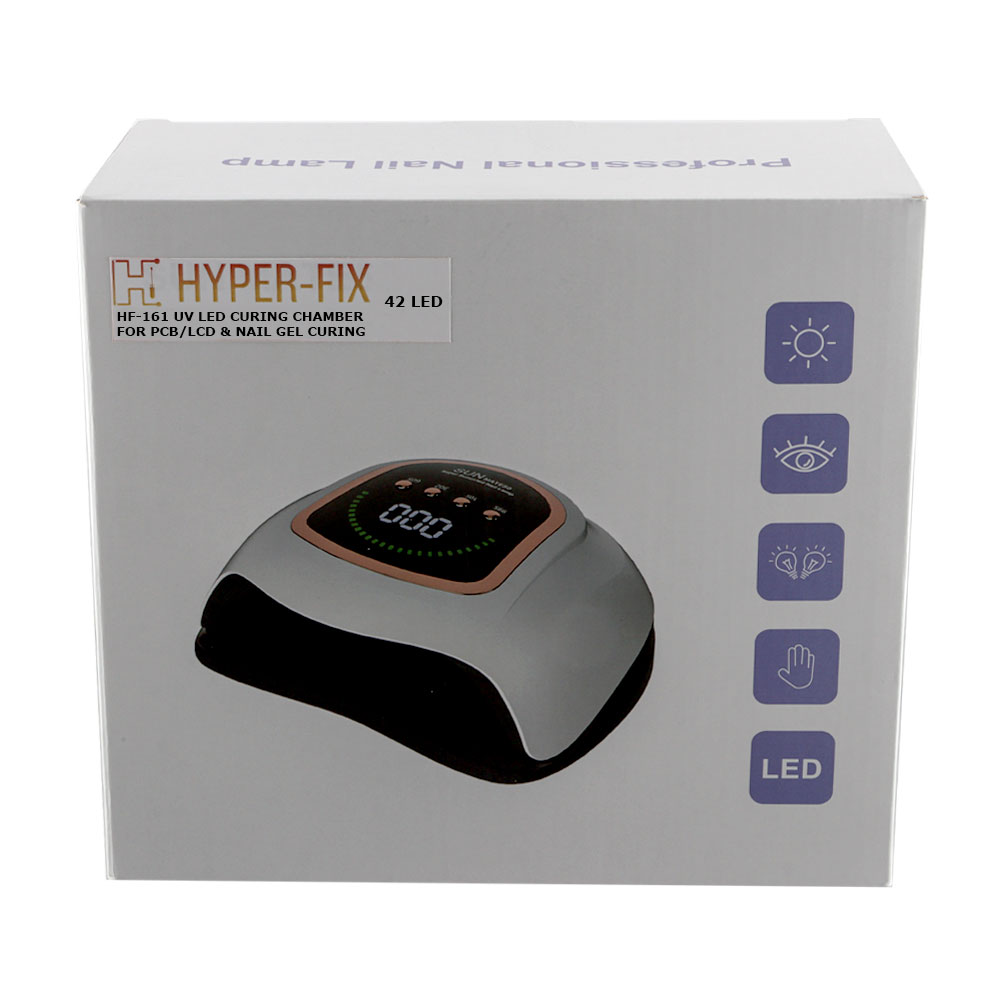 HYPER-FIX HF-161 UV LED ΕΠΑΓΓΕΛΜΑΤΙΚΟ ΦΟΥΡΝΑΚΙ ΣΤΕΓΝΩΜΑΤΟΣ 42 LED ΜΕ ΧΡΟΝΟΔΙΑΚΟΠΤΕΣ ΚΑΙ ΑΠΟΣΠΩΜΕΝΗ ΒΑΣΗ - Image 2