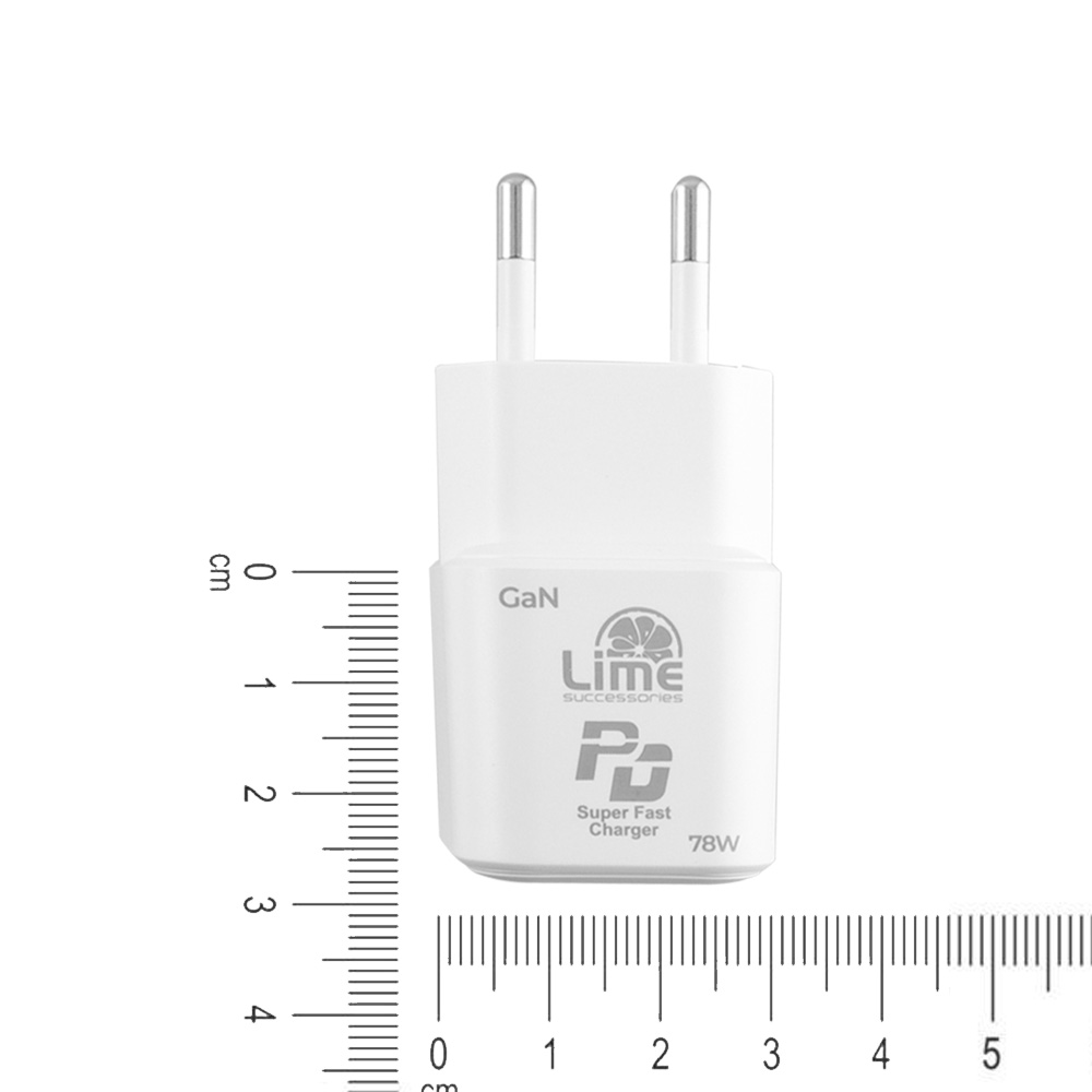 LIME TYPE C GAN PD 3.0 SUPER FAST TRAVEL LTC78W 5V-15V 4.0A/ 20V 3.9A 78W+ ΦΟΡΤΙΣΗΣ-DATA LCC04 TYPE C TO TYPE C 78W WHITE - Image 6