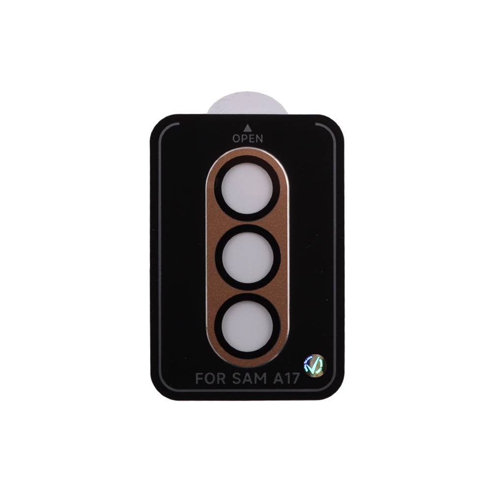 VOLTE-TEL CAMERA GLASS COVER SAMSUNG A17 4G A175/A17 5G Α176 6.7" 9H 0.30MM 3D AR ALUMINIUM-ELECTROPLATING FRAME GOLD - Image 4