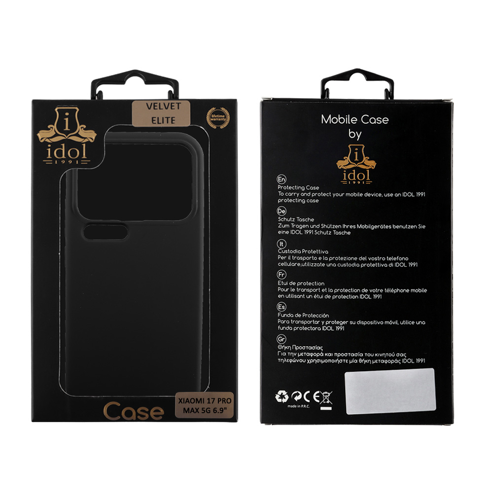 IDOL 1991 VELVET ELITE TPU ΘΗΚΗ XIAOMI 17 PRO MAX 5G 6.9in 4 SIDE FULL CAMERA PROTECTION BLACK - Image 8
