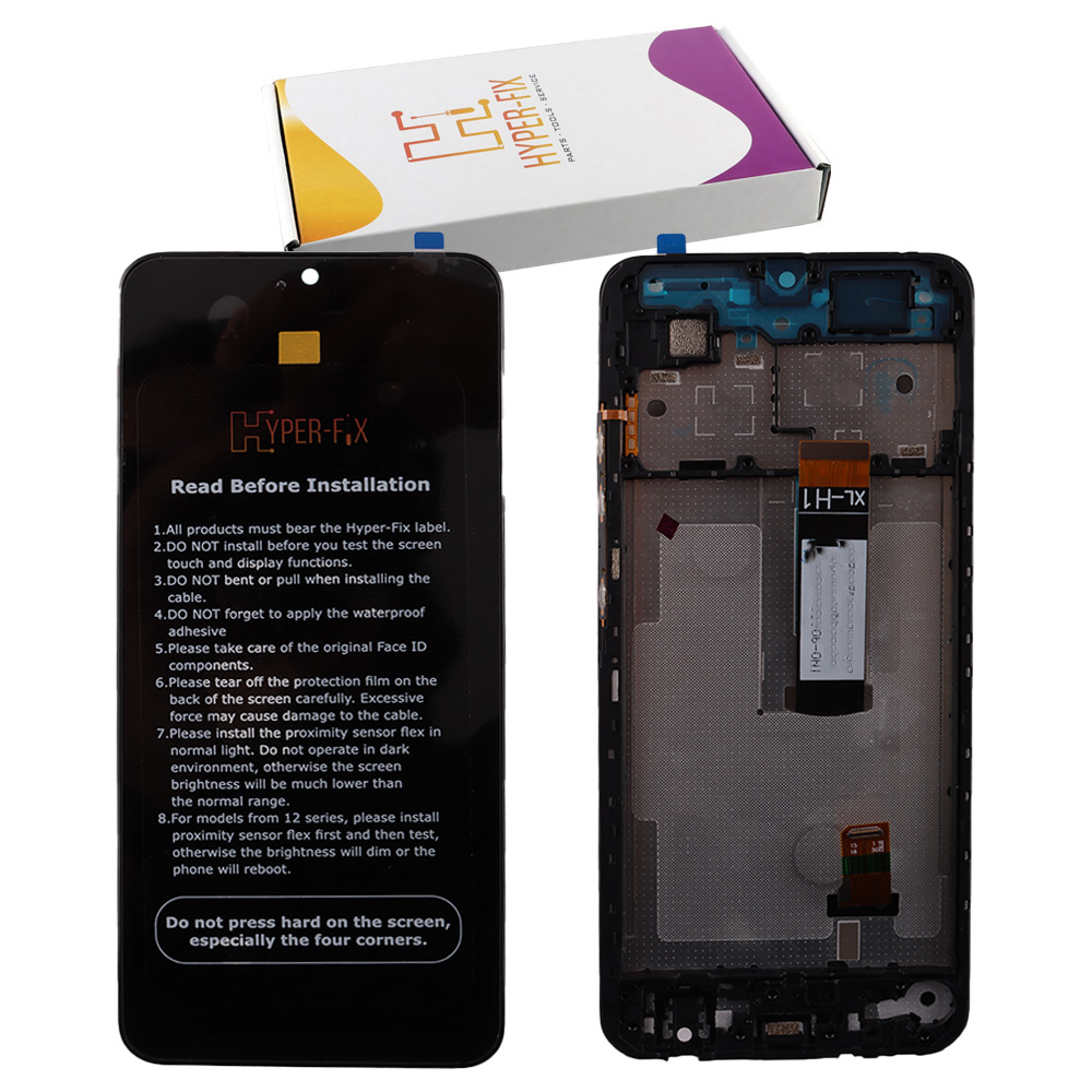 XIAOMI REDMI A5 4G ΟΘΟΝΗ + TOUCH SCREEN + LENS + FRAME HF-56000100C3Z00 171.7mm BLACK HYPER-FIX SERVICE PACK