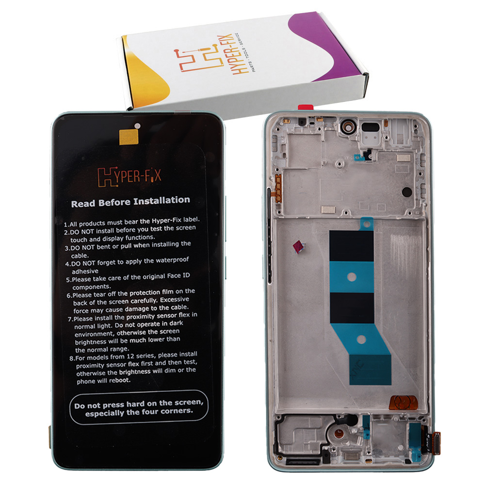 XIAOMI REDMI NOTE 14 5G ΟΘΟΝΗ + TOUCH SCREEN + LENS + FRAME HF-56001800O1700 BLUE OLED HYPER-FIX SERVICE PACK