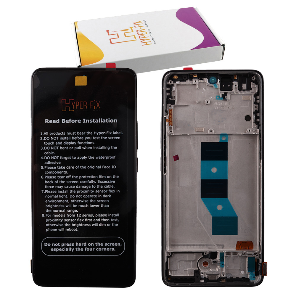 XIAOMI REDMI NOTE 14 5G ΟΘΟΝΗ + TOUCH SCREEN + LENS + FRAME HF-56002000O1700 BLACK OLED HYPER-FIX SERVICE PACK