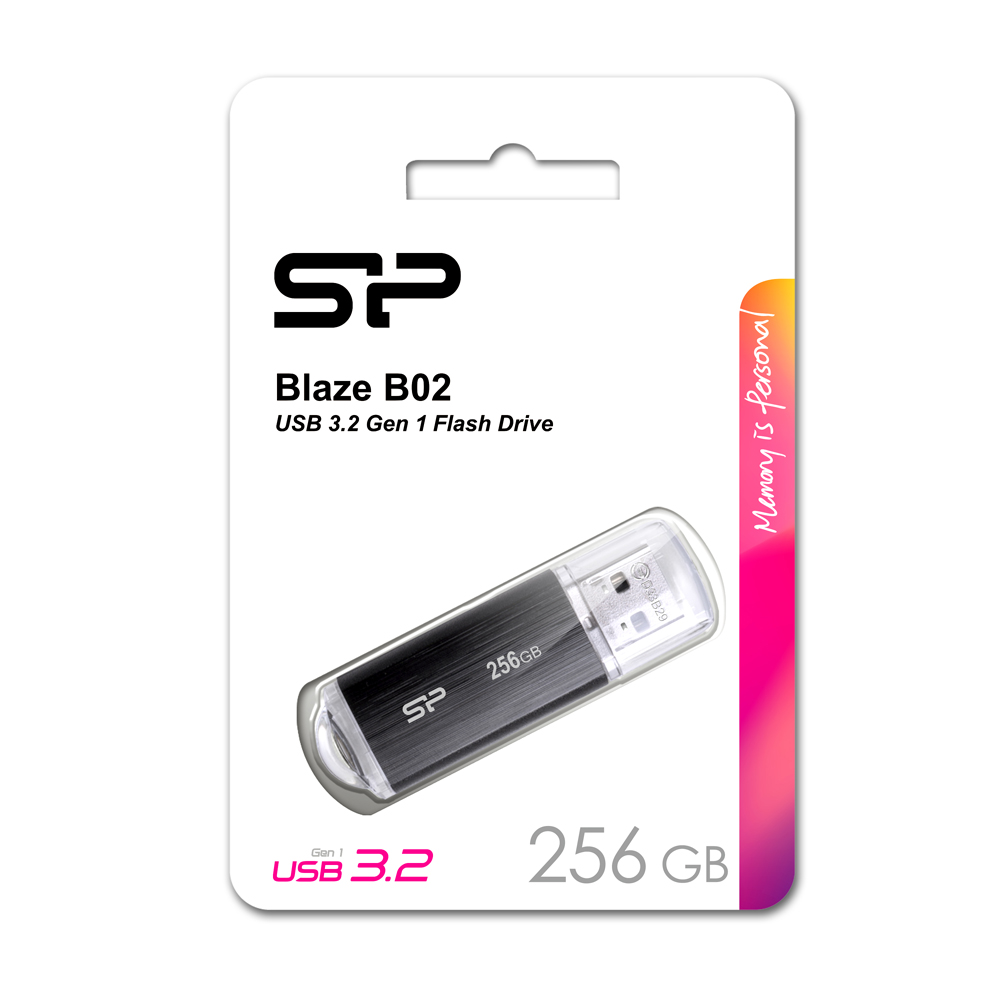 SILICON POWER USB FLASH DRIVE 256GB USB 3.2 BLAZE B02 SP256GBUF3B02V1K BLACK - Image 3