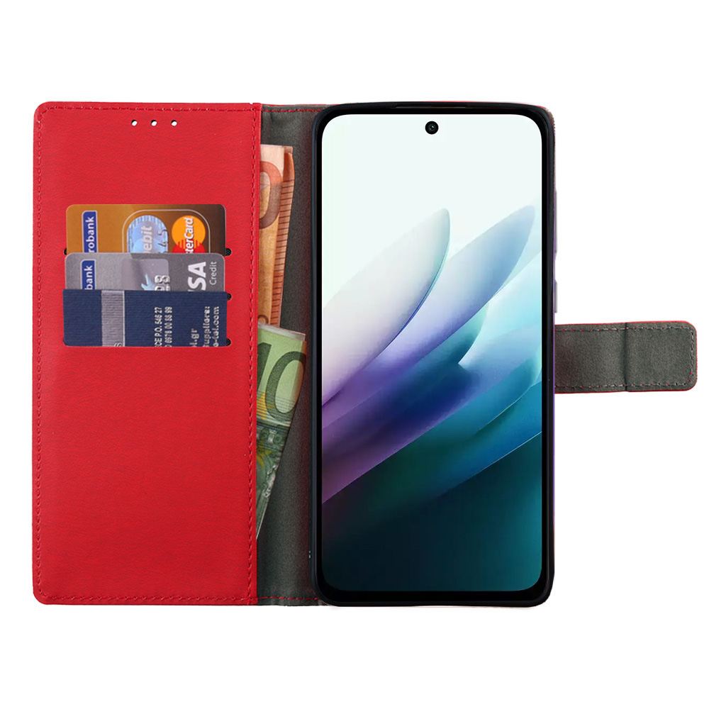 VOLTE-TEL ΘΗΚΗ XIAOMI REDMI 15 4G GLOBAL VERSION 6.9" ALLURE MAGNET BOOK STAND CLIP RED - Image 6