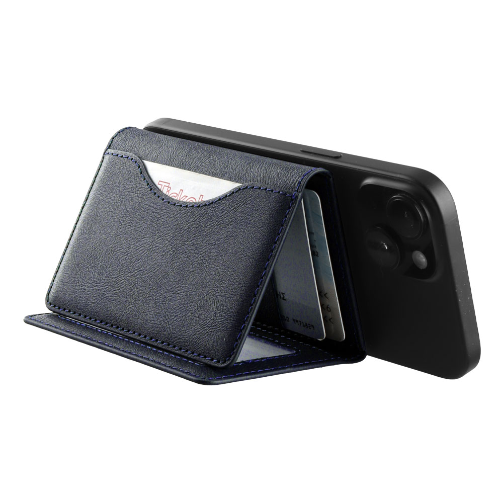 IDOL 1991 LEATHER POCKET MAGSAFE ANTI-RF CARD WALLET BLUE - Image 11