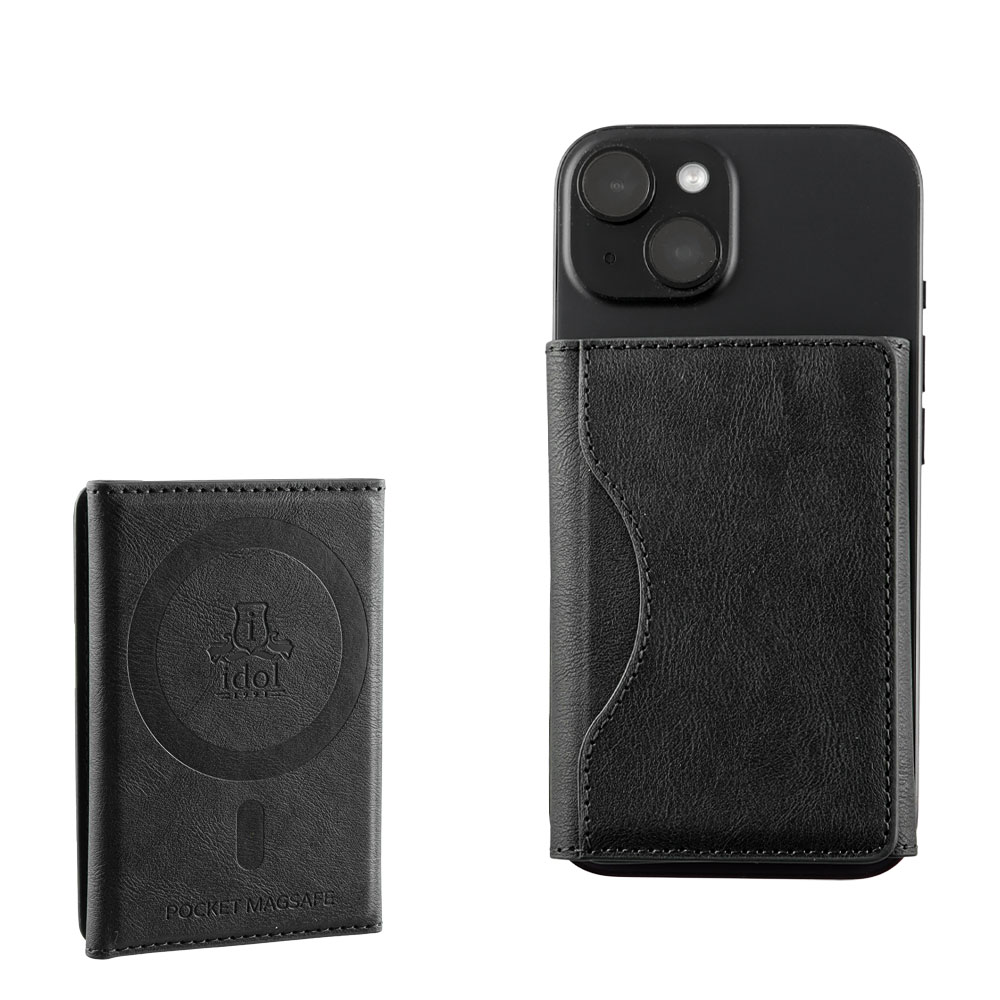 IDOL 1991 LEATHER POCKET MAGSAFE ANTI-RF CARD WALLET BLACK - Image 12
