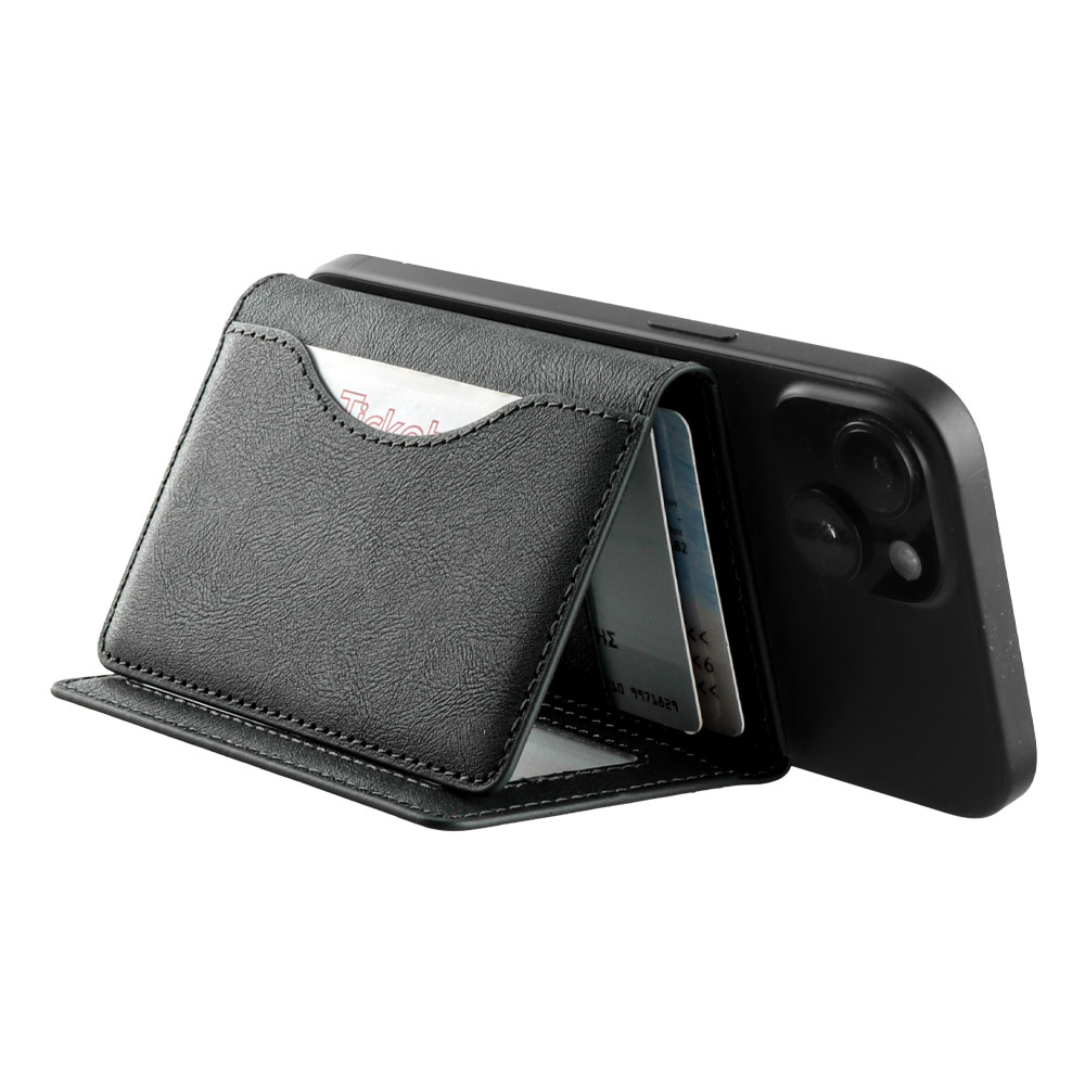 IDOL 1991 LEATHER POCKET MAGSAFE ANTI-RF CARD WALLET BLACK - Image 11