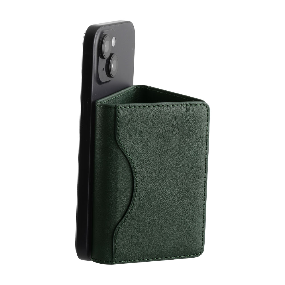 IDOL 1991 LEATHER POCKET MAGSAFE ANTI-RF CARD WALLET GREEN - Image 10