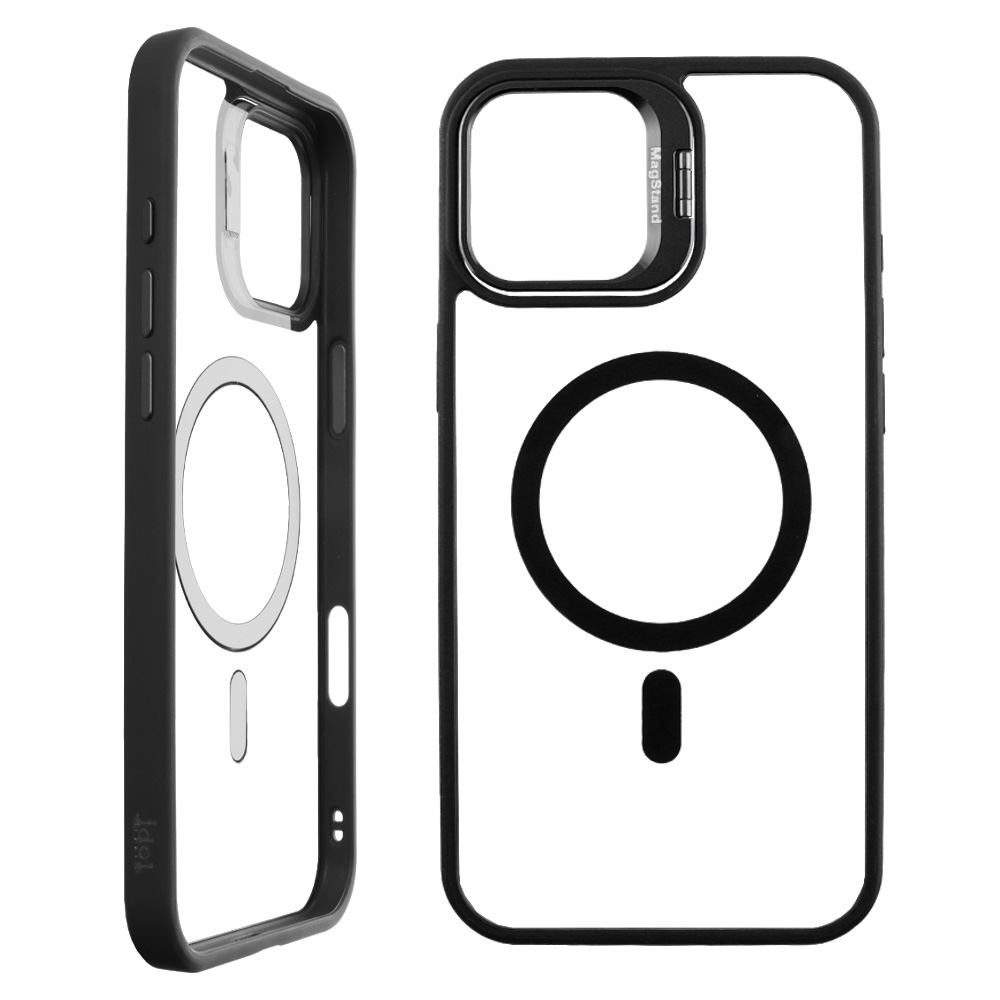 IDOL 1991 ΘΗΚΗ IPHONE 16 PLUS 6.7" MAGSTAND CLEAR TPU HYPER MAGSAFE CAMERA GUARD BLACK - Image 6