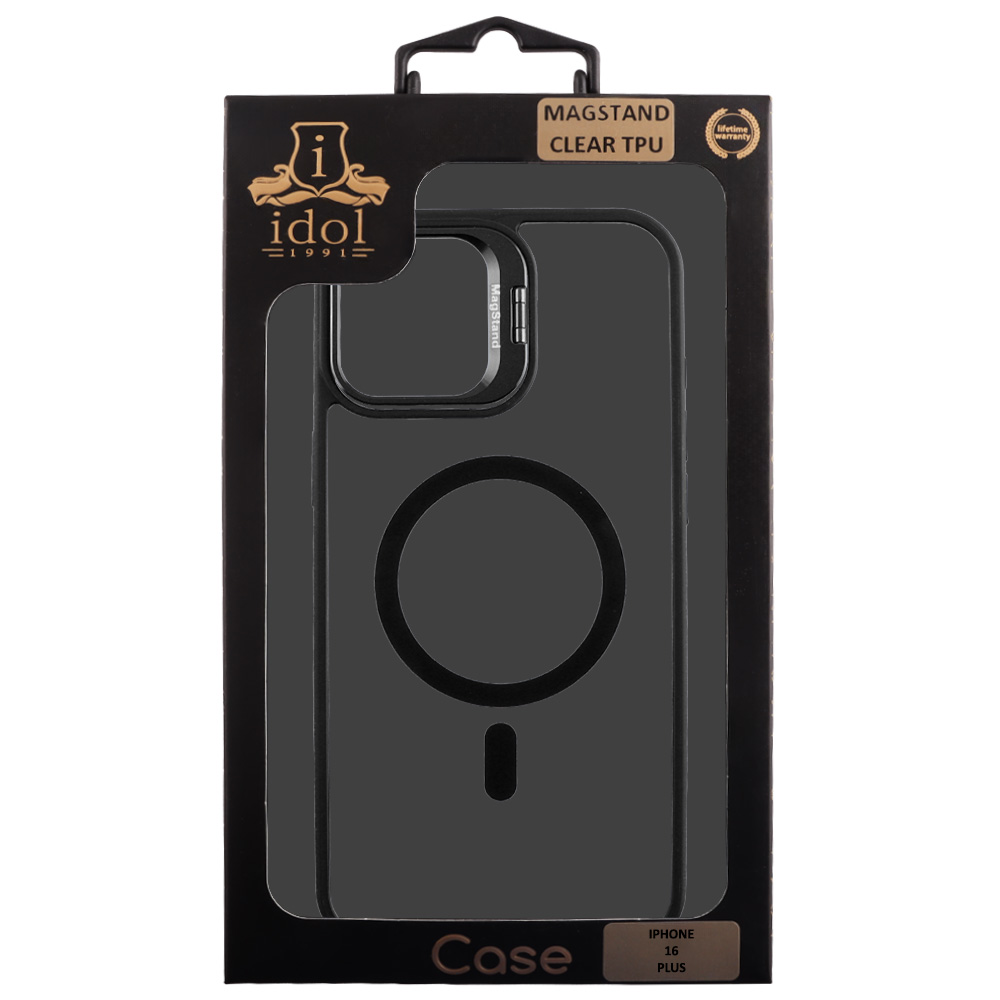 IDOL 1991 ΘΗΚΗ IPHONE 16 PLUS 6.7" MAGSTAND CLEAR TPU HYPER MAGSAFE CAMERA GUARD BLACK - Image 2