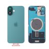 FOR IPHONE 16 PLUS BATTERY COVER + CAMERA LENS + METAL PLATE + MAGSAFE TEAL