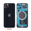 FOR IPHONE 14 PLUS BATTERY COVER + CAMERA LENS + METAL PLATE + MAGSAFE BLACK