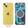 FOR IPHONE 14 BATTERY COVER + CAMERA LENS + METAL PLATE + MAGSAFE YELLOW