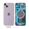 FOR IPHONE 14 BATTERY COVER + CAMERA LENS + METAL PLATE + MAGSAFE PURPLE