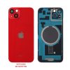 FOR IPHONE 14 BATTERY COVER + CAMERA LENS + METAL PLATE + MAGSAFE RED