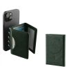 IDOL 1991 LEATHER POCKET MAGSAFE ANTI-RF CARD WALLET GREEN