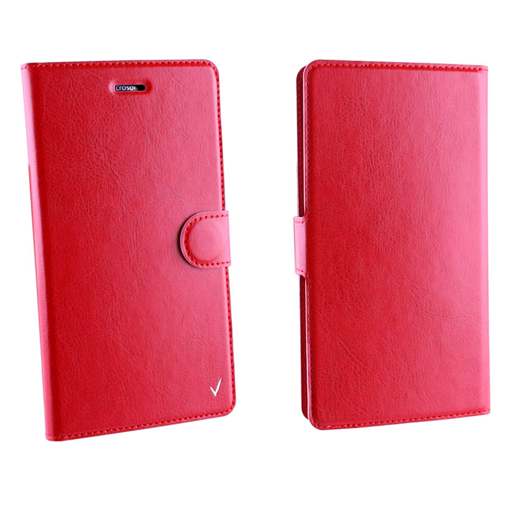 VOLTE-TEL ΘΗΚΗ UNIVERSAL 4.0"-4.6" LEATHER BOOK 3M MAGNET RED - Image 5