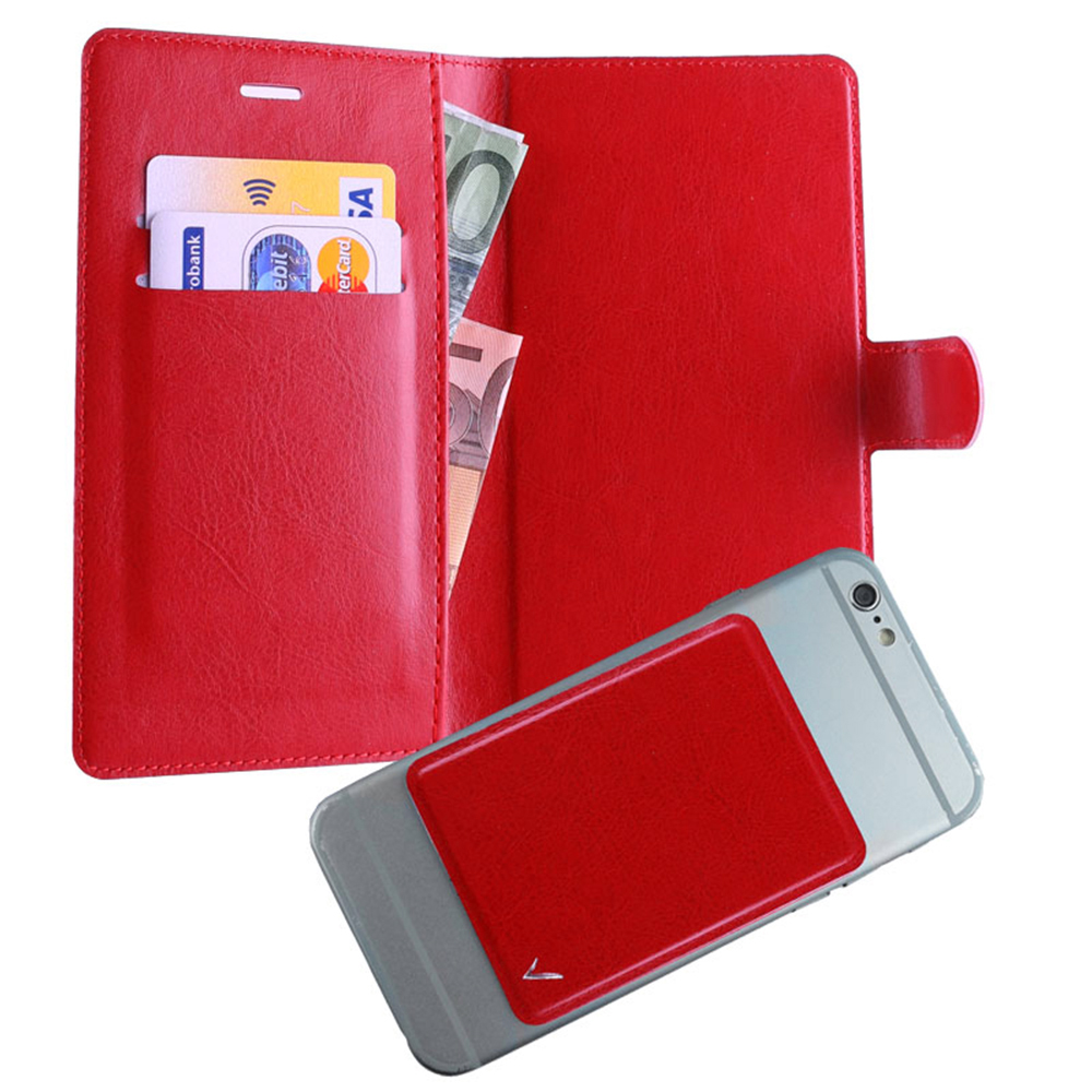 VOLTE-TEL ΘΗΚΗ UNIVERSAL 4.0"-4.6" LEATHER BOOK 3M MAGNET RED - Image 4