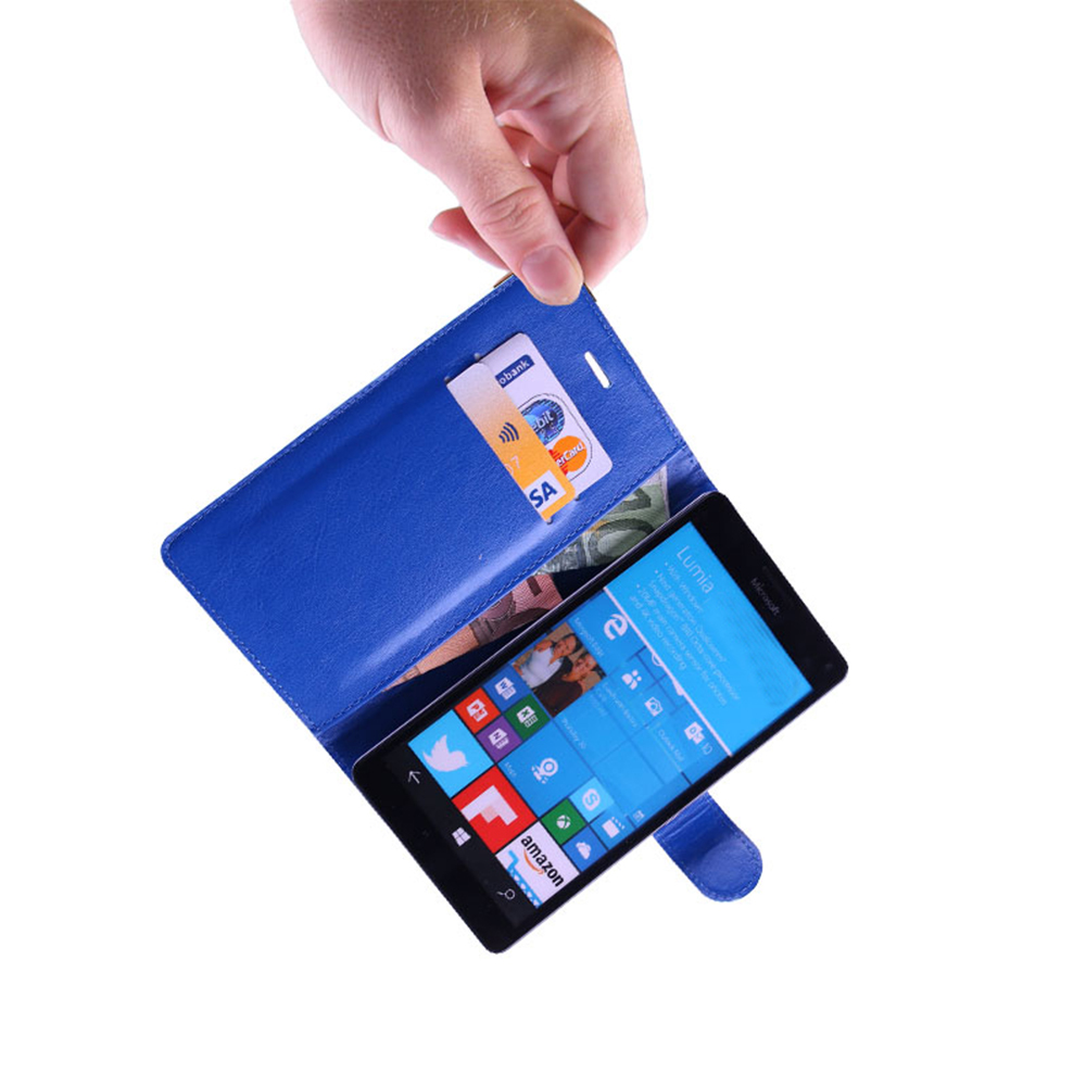 VOLTE-TEL ΘΗΚΗ UNIVERSAL 5.7"-6.3" LEATHER BOOK 3M MAGNET BLUE - Image 2