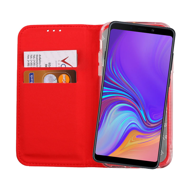 VOLTE-TEL ΘΗΚΗ SAMSUNG A9 2018 A920 6.3" POCKET MAGNET BOOK STAND RED - Image 6