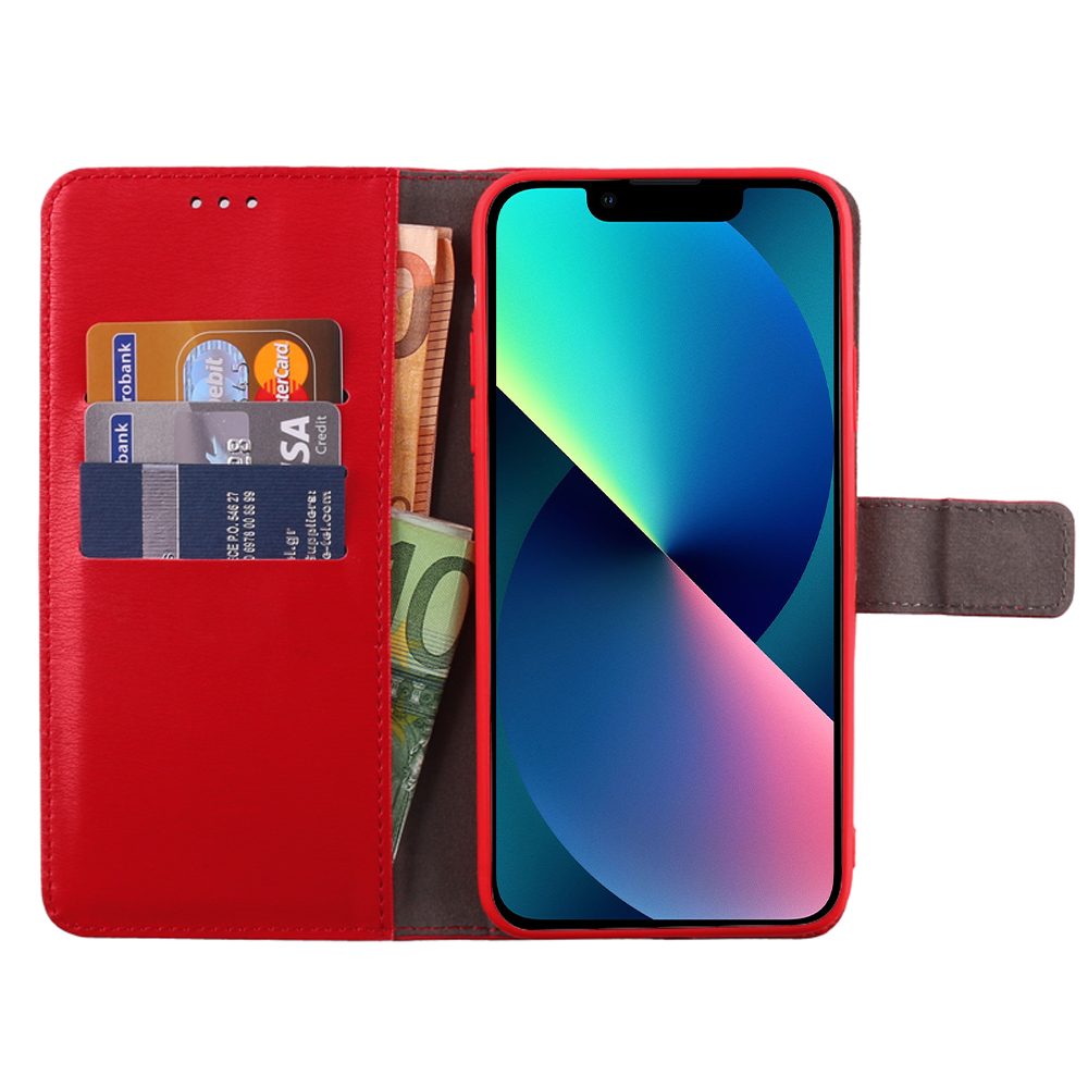 VOLTE-TEL ALLURE ΘΗΚΗ IPHONE 13 6.1in MAGNET BOOK STAND CLIP RED - Image 5