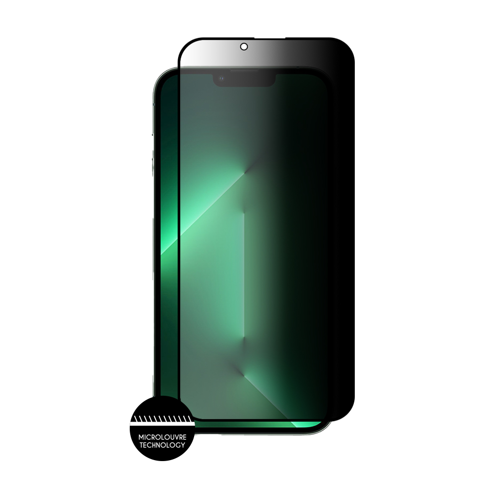 IDOL 1991 PRIVACY ANTISPY TEMPERED GLASS IPHONE 14 PRO MAX 6.7in 9H 0.25mm SEMI CURVED FULL GLUE BLACK - Image 6