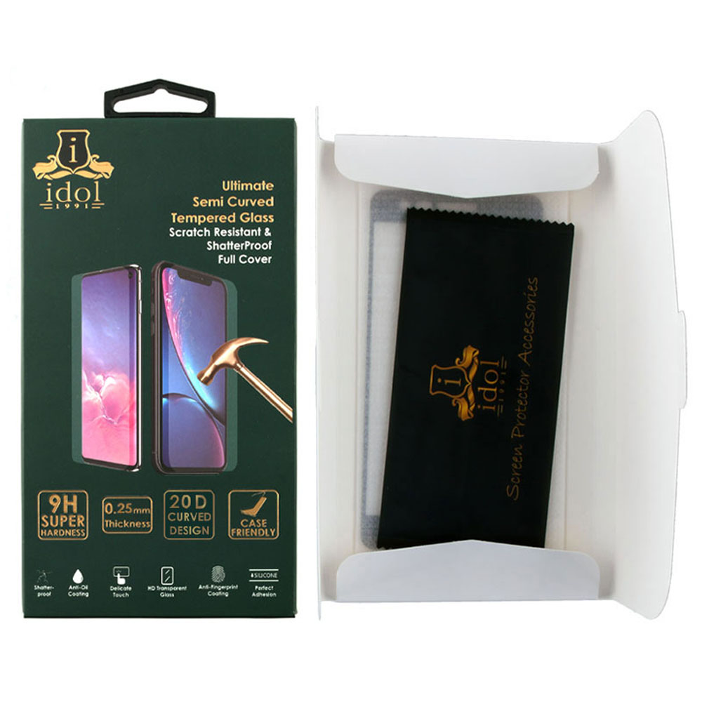 IDOL 1991 SPECIAL TEMPERED GLASS IPHONE 15 PRO 6.1in 9H 0.25mm FULL GLUE SEMI CURVED FULL COVER BLACK - Image 3