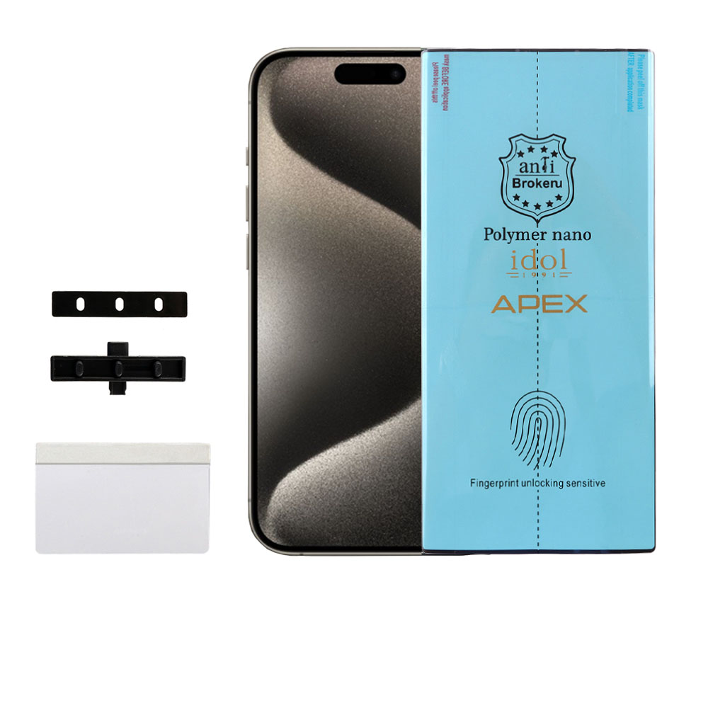 IDOL 1991 APEX POLYMER NANOTECH FILM IPHONE 15 PRO MAX / 15 PLUS 6.7in FULL COVER WITH INSTALLATION KIT - Image 9