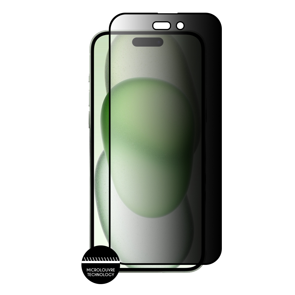 IDOL 1991 PREMIUM PRIVACY ANTISPY TEMPERED GLASS IPHONE 15 PLUS 6.7in 9H 0.25mm SEMI CURVED FULL GLUE BLACK - Image 7