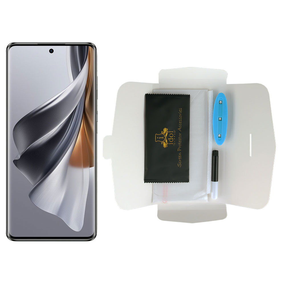 IDOL 1991 UV TEMPERED GLASS OPPO RENO 10 5G 6.7in 9H 0.20mm 10D SEMI WITH GLUE-TOOL FINGER UNLOCK FULL COVER TRANSPARENT - Image 5