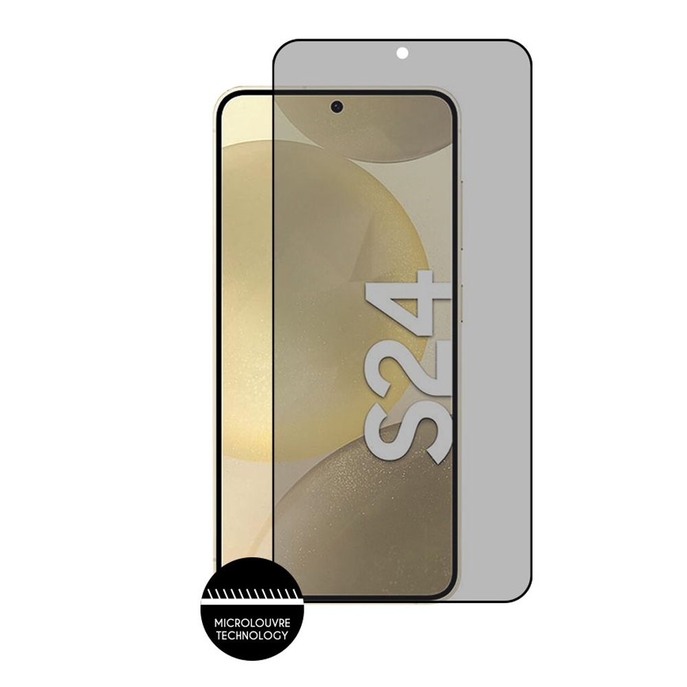 IDOL 1991 PRIVACY ANTISPY TEMPERED GLASS SAMSUNG S24 5G 6.2in 9H 0.25mm 3D SEMI CURVED EDGE GLUE FINGER UNLOCK BLACK - Image 6