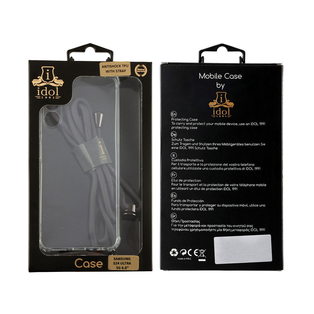 IDOL 1991 ANTISHOCK AIR TPU ΘΗΚΗ SAMSUNG S24 ULTRA 5G S928 6.8in WITH STRAP FULL CAMERA PROTECTION ΔΙΑΦΑΝΗ - Image 2