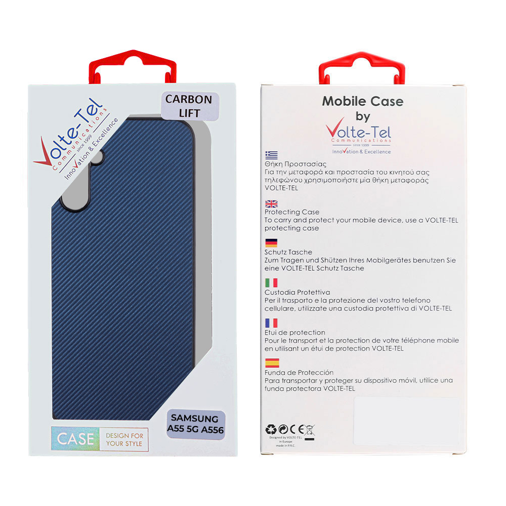 VOLTE-TEL CARBON LIFT ΘΗΚΗ SAMSUNG A55 5G A556 6.6in CAMERA GUARD BLUE - Image 2
