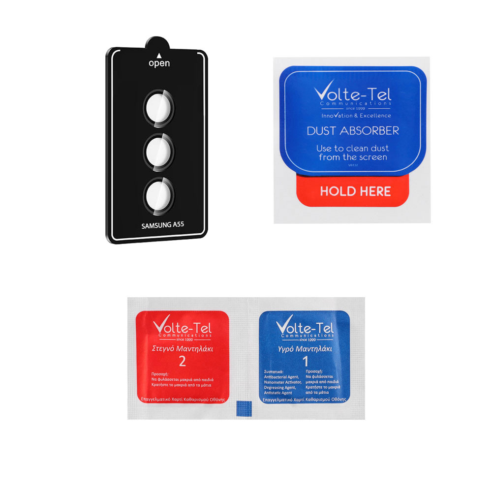 VOLTE-TEL CAMERA GLASS COVER SAMSUNG A55 5G Α556 6.6in 9H 0.30MM EASY APPLICATION BLUE - Image 3