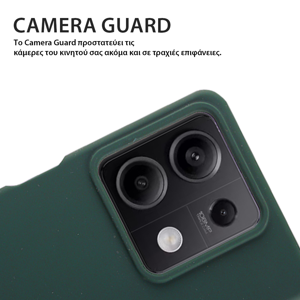 IDOL 1991 VELVET ELITE TPU ΘΗΚΗ XIAOMI REDMI NOTE 13 5G 6.67in 4 SIDE CAMERA GUARD DARK GREEN - Image 4