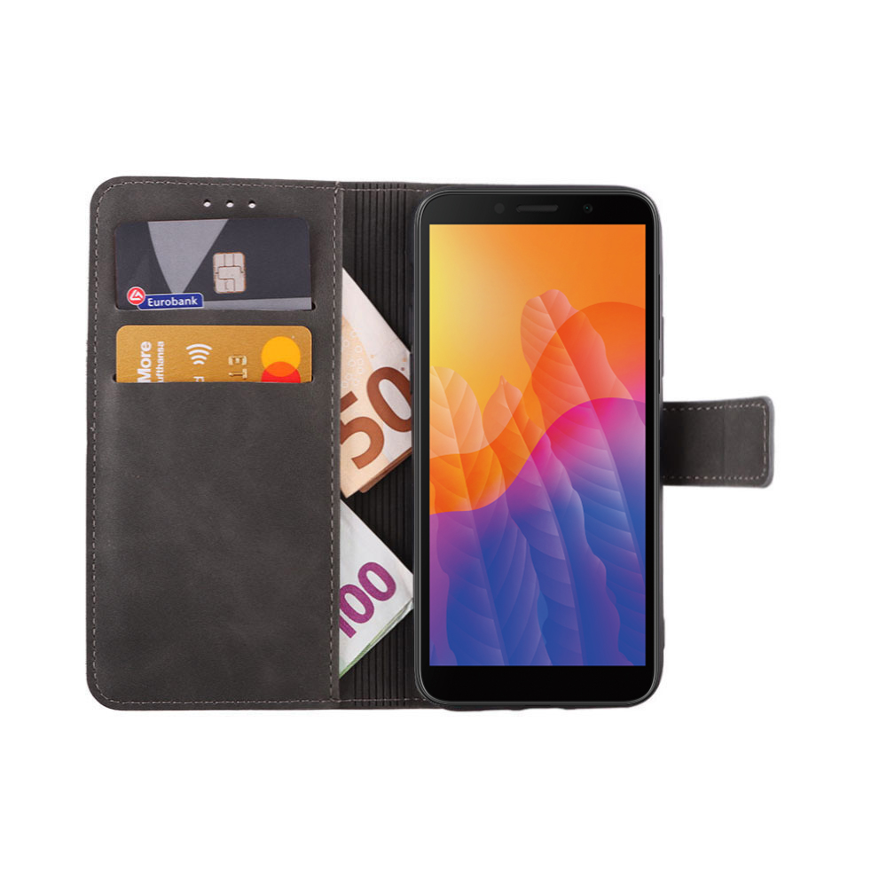 LIME ESSENTIAL ΘΗΚΗ HUAWEI Y5P 5.45in MAGNET BOOK STAND CLIP GREY - Image 5