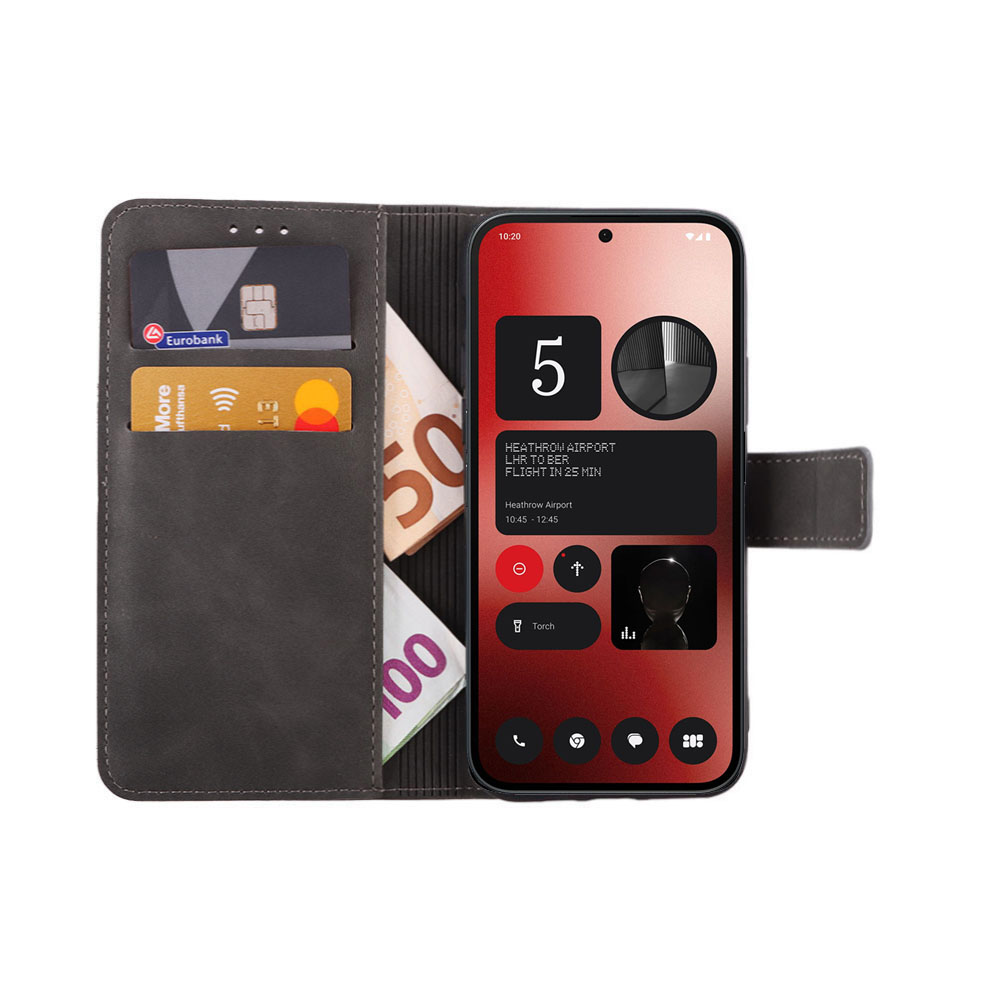 LIME ESSENTIAL ΘΗΚΗ NOTHING PHONE 2a 5G 6.7in MAGNET BOOK STAND CLIP GREY - Image 5