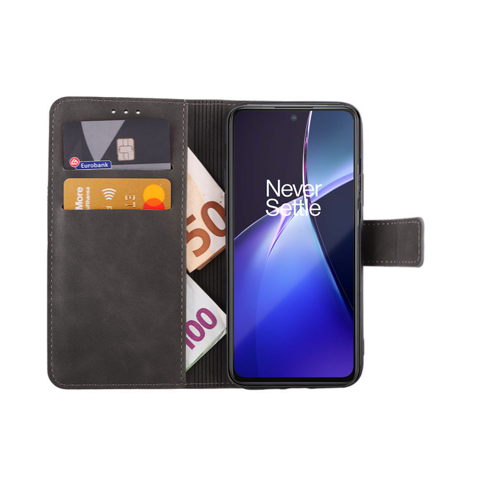 LIME ESSENTIAL ΘΗΚΗ ONEPLUS NORD CE4 LITE 5G 6.67in MAGNET BOOK STAND CLIP GREY - Image 5