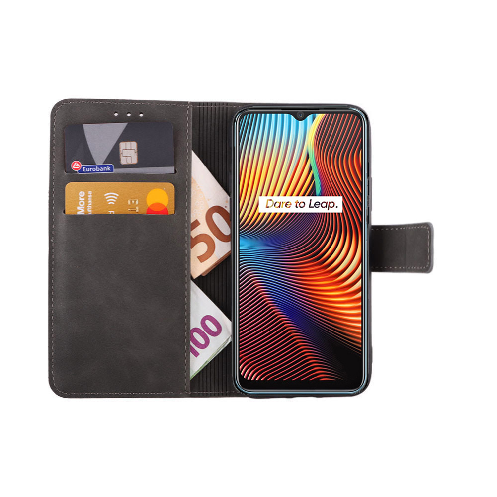 LIME ESSENTIAL ΘΗΚΗ REALME 7i GLOBAL VERSION 6.5in MAGNET BOOK STAND CLIP GREY - Image 5