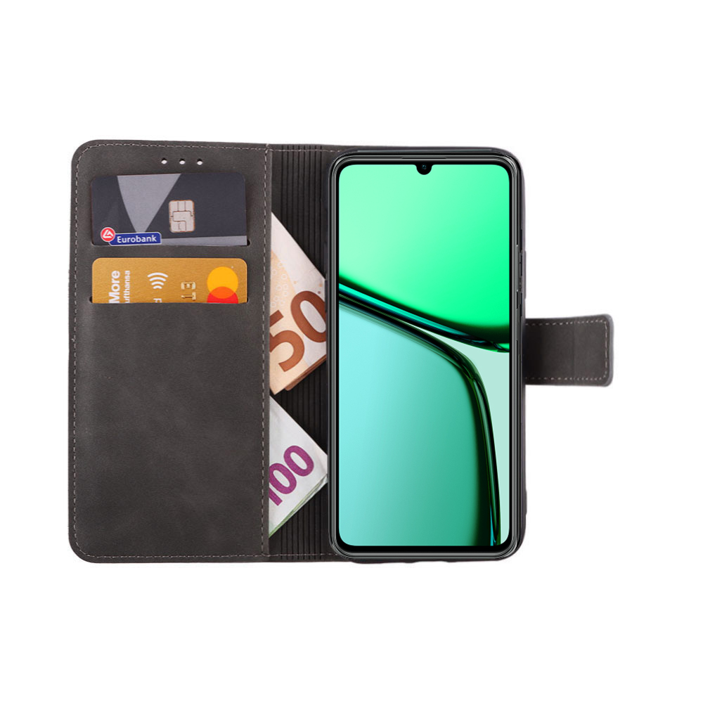 LIME ESSENTIAL ΘΗΚΗ REALME C61 4G 6.74in MAGNET BOOK STAND CLIP GREY - Image 5