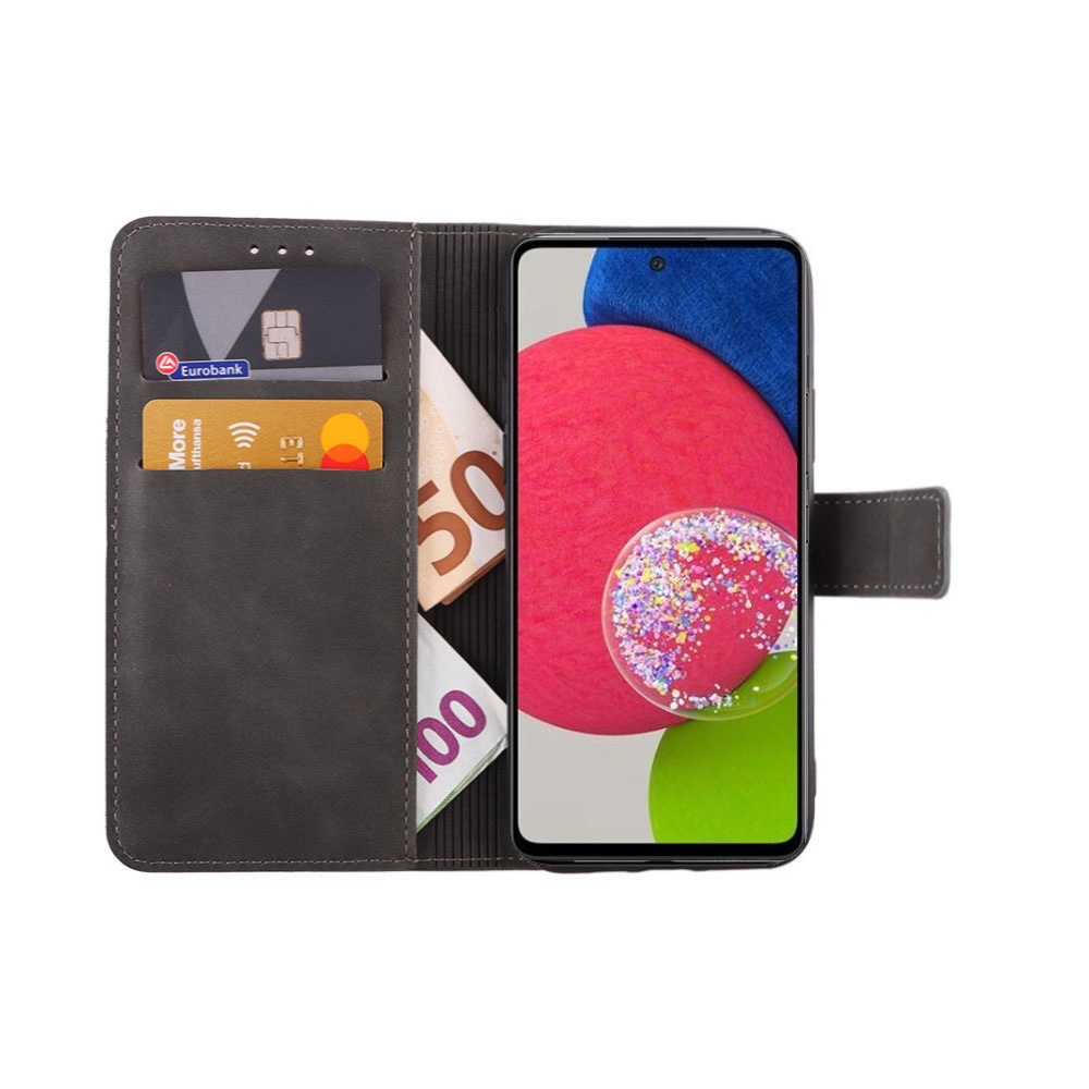 LIME ESSENTIAL ΘΗΚΗ SAMSUNG A52S/A52 A525/A526/A528 6.5in MAGNET BOOK STAND CLIP GREY - Image 5