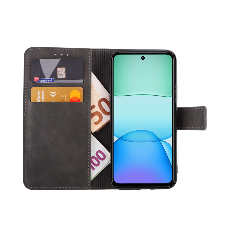 LIME ESSENTIAL ΘΗΚΗ XIAOMI REDMI 13/ POCO M6 4G 6,79in MAGNET BOOK STAND CLIP GREY - Image 5