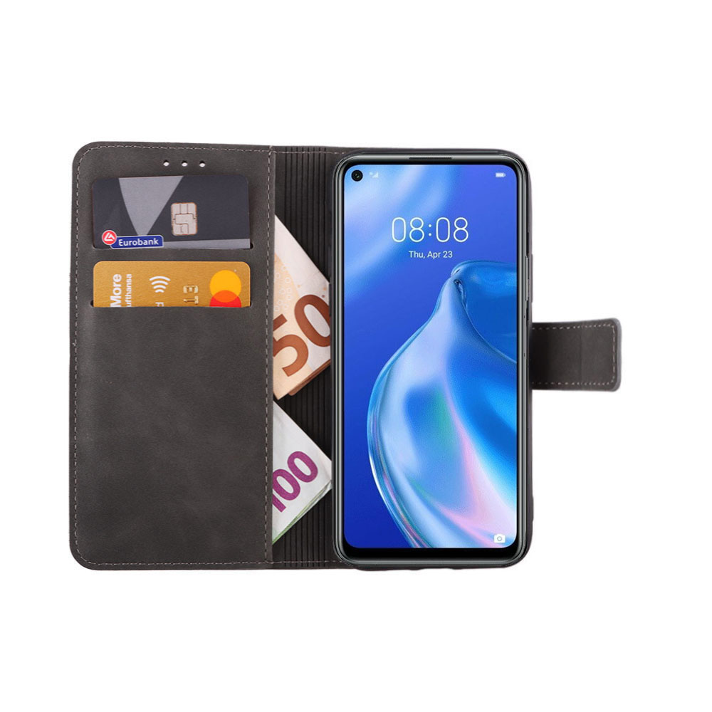 LIME ESSENTIAL ΘΗΚΗ HUAWEI P40 LITE 6.4in MAGNET BOOK STAND CLIP GREY - Image 5