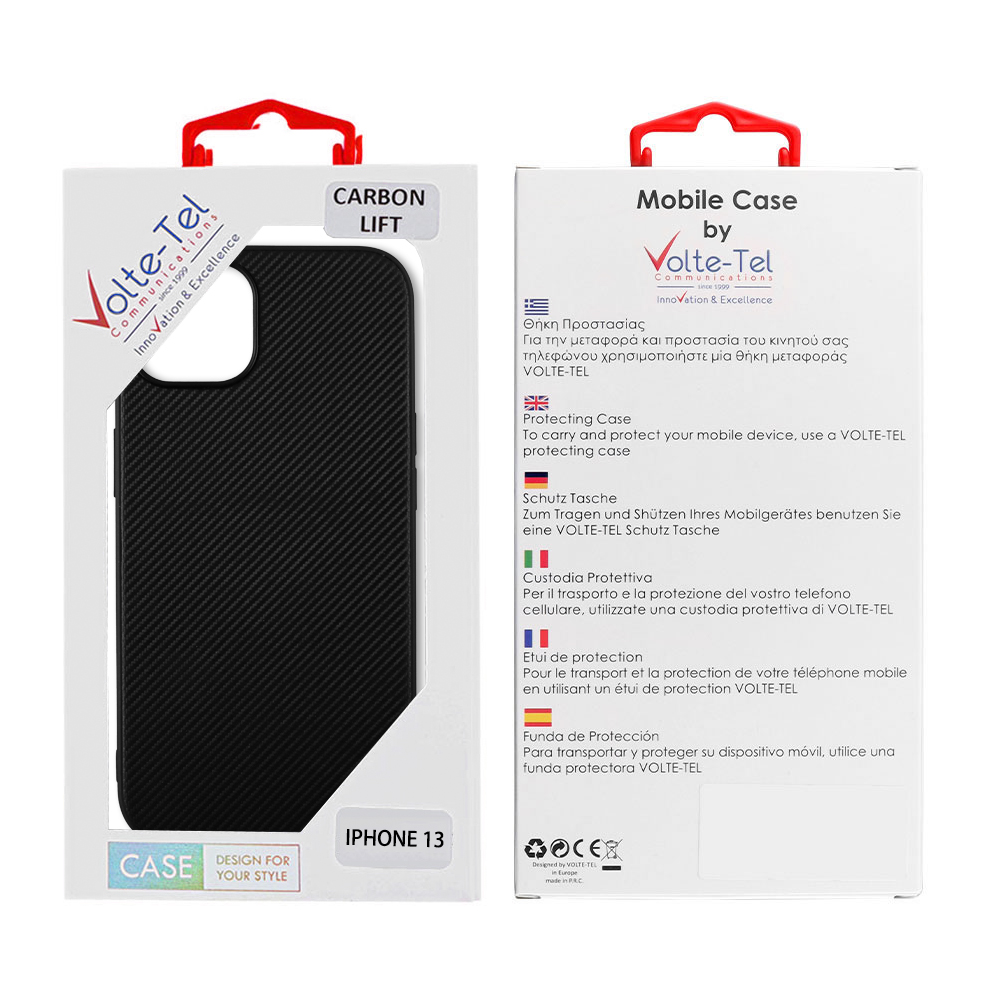 VOLTE-TEL CARBON LIFT ΘΗΚΗ IPHONE 13 6.1in CAMERA GUARD BLACK - Image 2