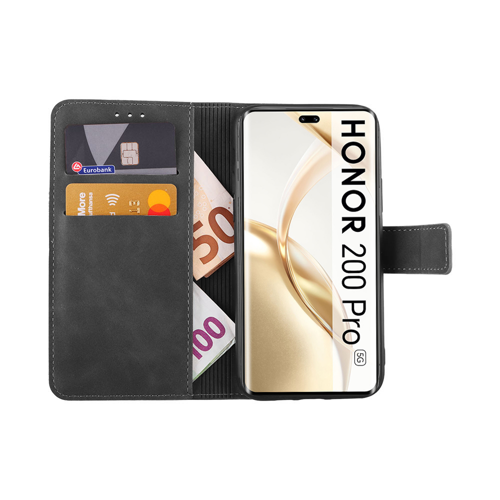 LIME ESSENTIAL ΘΗΚΗ HONOR 200 PRO 5G 6.78in MAGNET BOOK STAND CLIP GREY - Image 5